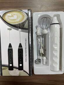 usb speed adjustable milk frother - Blanco - Ver 2