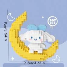 Sanrio Cute Building Blocks Kawaii Melody Cartoon Building Blocks Assembly Toys Birthday Puzzle Doll Gift Decoration Assembly Small Ornaments Desktop Ornaments Decorations (Plug And Insert Building Blocks)