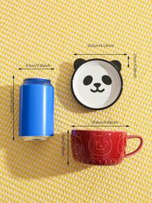 1 pieza Taza cerámica de dibujo animado creativa, taza de cocina/comedor/sala de estar para té, café, leche, jugo, bodas, fiestas, regalos, cumpleaños, Navidad - Amarillo - Ver 14