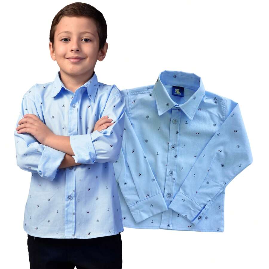 Miguelito Moda Infantil Young Boys Sets - Baby Blue - View 1