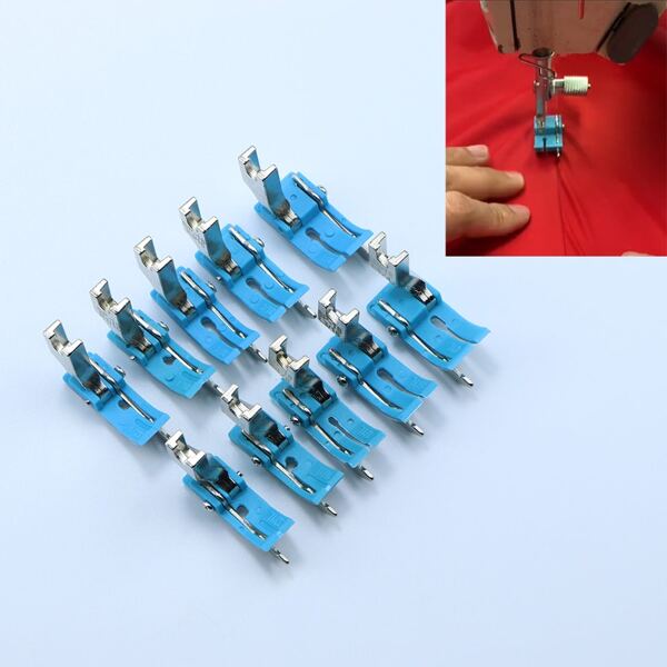 SP-18 Plastic Flat Presser Foot With Both Sides Stopper For Industrial Sewing Machine, Used For Edge Stitching And Pressing Out Seam Allowances Of 1/32,1/16, 1/8, 3/16, 1/4 Inch In Width. Suitable For Computerized Flat Bed Sewing Machine. (Please Note: This Item Is Not Compatible With Household Sewing Machine.)