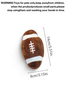 1 件宠物毛绒玩偶，吱吱作响的球形宠物训练互动玩偶，橄榄形宠物玩偶，仅供宠物使用