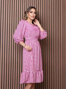 Women Dresses - 玫瑰紅 - 查看 4