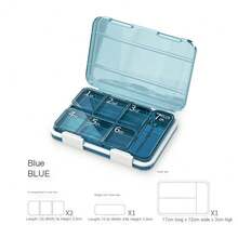 1pc Portable Medicine Box, Mini Weekly Pill Container, Personal Pill Case For Pills And Medications - Multicolor - View 3