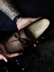 Zapatos casuales de hombre, calsado casual para caballero, diseño elegante formal, mocasines para hombre ligeros y comodos para caminar - Marrón Chocolate - Ver 1