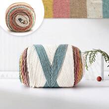 1顆五條紅彩虹色毛線球，100g，手工藝DIY編織娃娃、枕頭或毛毯 - 彩色 - 查看 15