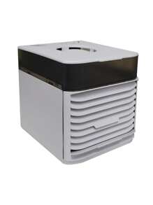 AIRE ACONDICIONADO con luz led, solución compacta para espacios reducidos, Ventilador de Mesa con Humidifcador - Blanco y Negro - Ver 5