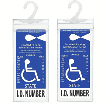 2/4Pcs Hanging Bag For Disabled Signage, PVC Transparent Disabled Card Parking Signage Storage Bag, Convenient For Disabled Parking