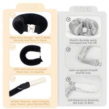 Overnight Blowout Rods Jumbo Heatless Hair Curler, Heatless Curls Satin Jumbo Flexi Rods To Sleep In,Soft Heatless Rod For All Hair Types,No Heat Overnight Sleeping Curls Styling Tools 1pc Black - Multicolor - View 5