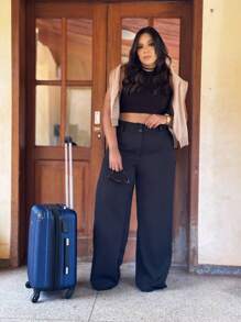 GUECO BRAND Plus Size Pants - Black - View 7