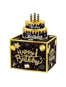 Birthday Money Box DIY Cash Pull Out With Cake Card Gift Surprise Box Adult Birthday Party Favors Decoration Supplies New - Multicolor - View 2
