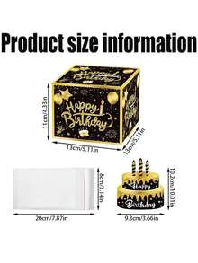 Birthday Money Box DIY Cash Pull Out With Cake Card Gift Surprise Box Adult Birthday Party Favors Decoration Supplies New - Multicolor - View 3