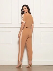 Women Two-Piece Outfits - Màu Khaki - Xem 4