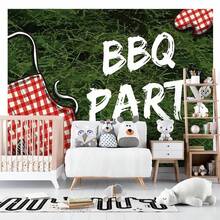 「耐用」1入組野餐派對桌布（39x59英吋或70.8x90.5英吋），木質紅白格繩索，戶外派對 - 彩色 - 查看 4