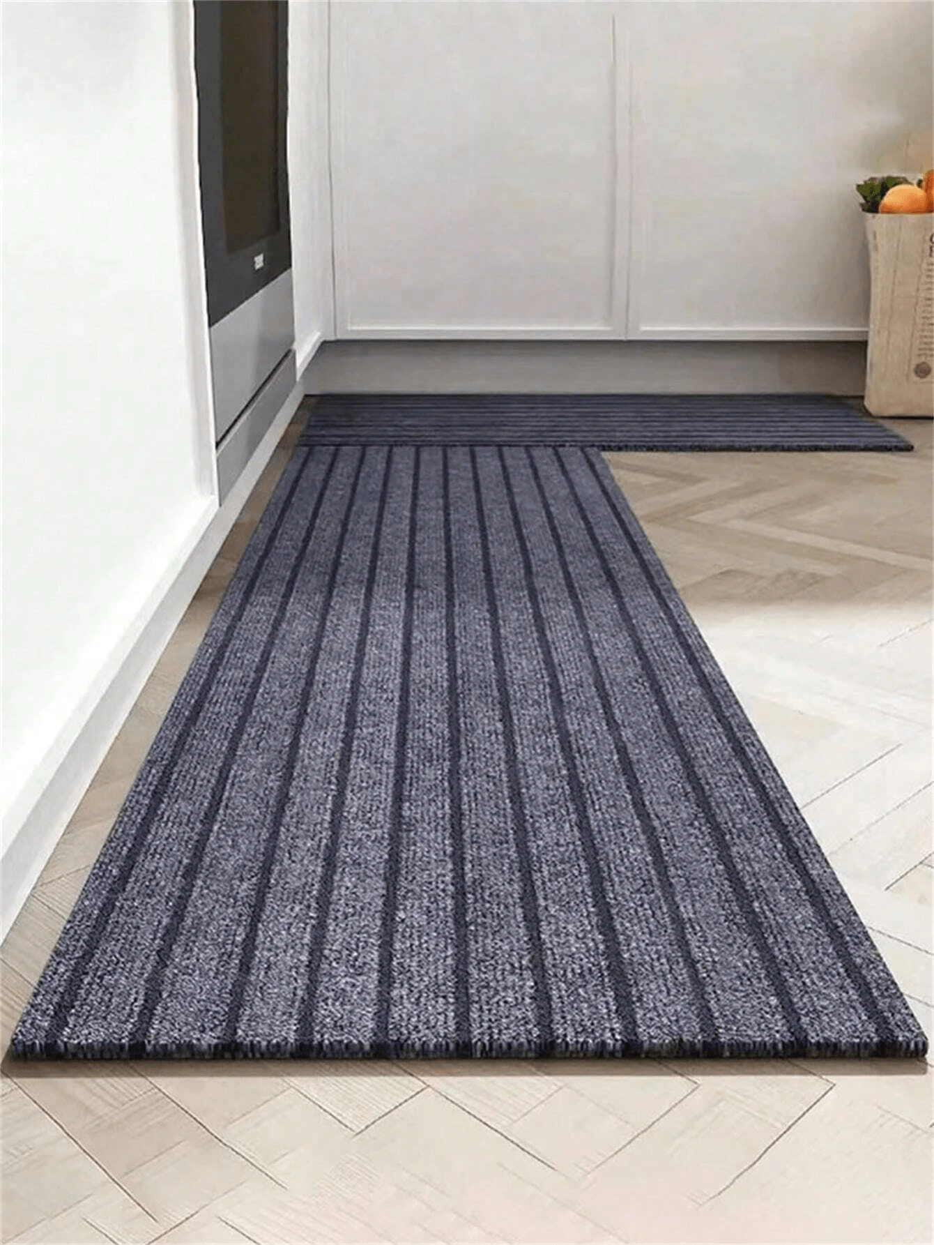 1入活動式防滑復古條紋小地毯，適用於臥室、廚房、洗衣房、走廊、臥室、宿舍房間等等，家居裝飾、房間裝飾（隨機包裝和交貨），廚房、廚房用品、食物、烹飪、露營、度假、海灘、房間裝飾、整理、派對、旅行。