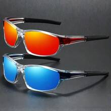 2 副装男士运动眼镜，适合骑自行车、钓鱼、旅行和驾驶 - 多色 - 查看 13