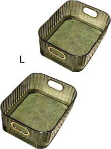 2 szt. Luksusowe pudełko do przechowywania kosmetyków na biurko, odpowiednie do produktów do makijażu i pielęgnacji skóry, przekąsek i akcesoriów łazienkowych, idealne do organizacji sypialni i salonu