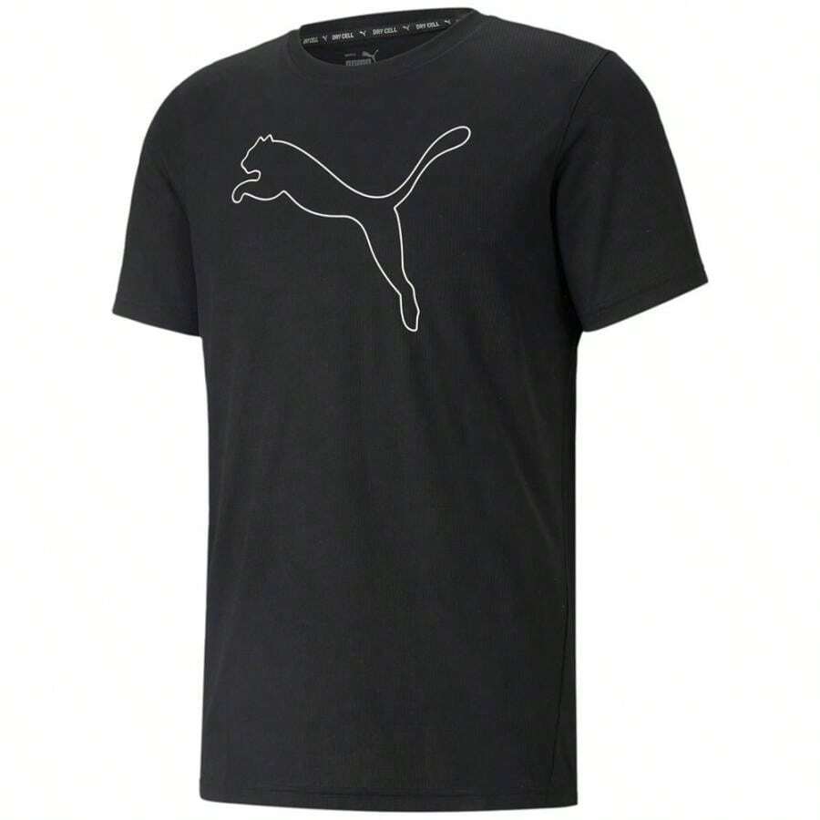 Puma Boyfriend Style Men's Performance Moisture-Wicking Cat T-Shirt - Black - View 1