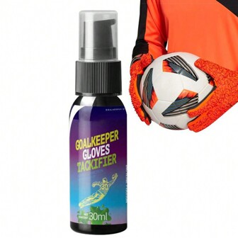 1Pc 30ml Goalkeeper Glove Tackifier Spray Glue Football Soccer Grip Spray Baseball Grip Spray Anti-Slip Enhance Sticky Latex Goalkeeper Glove