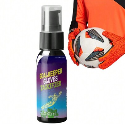 1Pc 30ml Goalkeeper Glove Tackifier Spray Glue Football Soccer Grip Spray Baseball Grip Spray Anti-Slip Enhance Sticky Latex Goalkeeper Glove