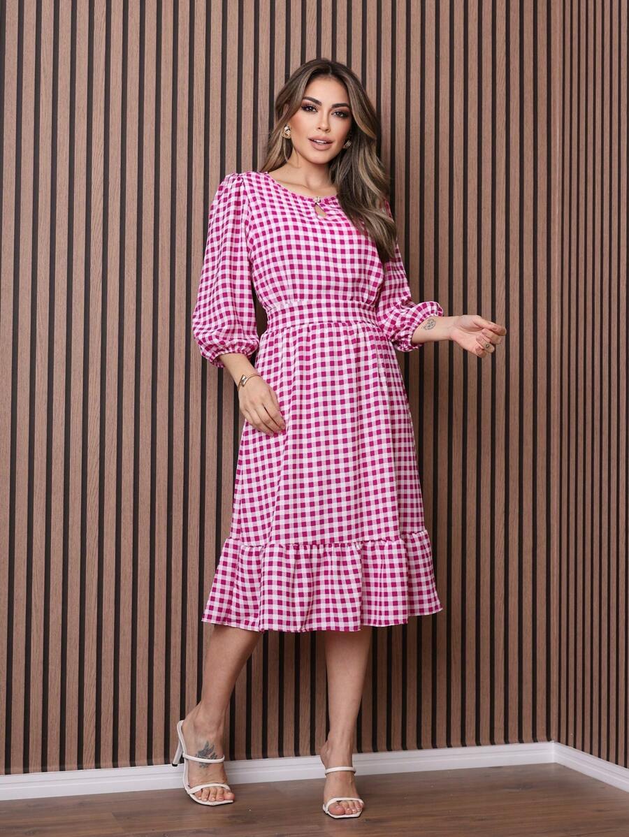 Women Dresses - 玫瑰紅 - 查看 1