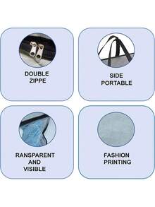 Cap Storage Box, Baseball Cap Organizer With Transparent Plastic Cover And Sturdy Handle, Large Capacity Hat Storage Bag Suitable For Home And Travel - Multicolor - View 6