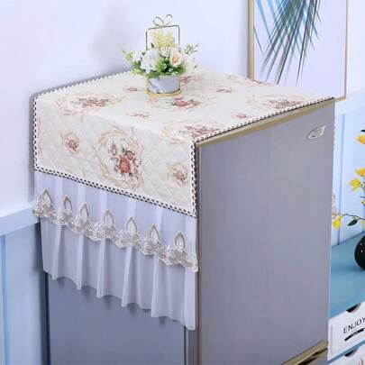 1件装单门冰箱防尘布罩，兼具收纳、整理、储物、厨房装饰、家居用品功能