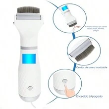 Peine Aspiradora Mata Piojos Maquina Remueve Elimina Pulgas Liendres 3 Filtros Tratamiento Para Cabello Pelo De Personas Mascotas Dispositivo Electrico Practico Util Facil - Tipo de Enchufe A USA (110-127V) - Ver 2