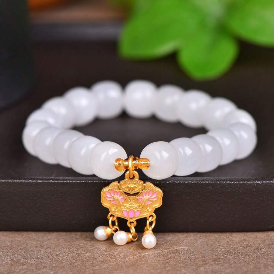 1 Vòng tay ngọc bích tự nhiên, nhiều kiểu dáng để lựa chọn, Vòng tay xoa dịu lo âu, Vòng tay bảo vệ, Thích hợp cho phụ nữ, Vòng tay hạt đá tự nhiên chất lượng cao, Phụ nữ, Nam giới, Trang sức thạch anh pha lê Reiki thủ công thực sự, Dành cho món quà ngày lễ của cô ấy. - Xem 1