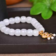 1 Vòng tay ngọc bích tự nhiên, nhiều kiểu dáng để lựa chọn, Vòng tay xoa dịu lo âu, Vòng tay bảo vệ, Thích hợp cho phụ nữ, Vòng tay hạt đá tự nhiên chất lượng cao, Phụ nữ, Nam giới, Trang sức thạch anh pha lê Reiki thủ công thực sự, Dành cho món quà ngày lễ của cô ấy. - Xem 4