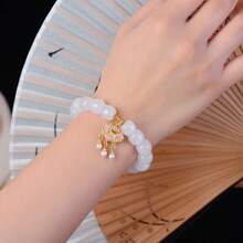 1 Vòng tay ngọc bích tự nhiên, nhiều kiểu dáng để lựa chọn, Vòng tay xoa dịu lo âu, Vòng tay bảo vệ, Thích hợp cho phụ nữ, Vòng tay hạt đá tự nhiên chất lượng cao, Phụ nữ, Nam giới, Trang sức thạch anh pha lê Reiki thủ công thực sự, Dành cho món quà ngày lễ của cô ấy. - Xem 2