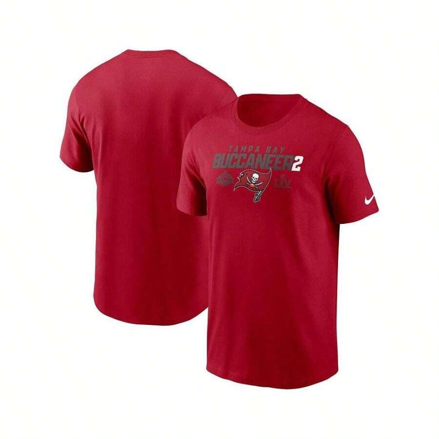 Boyfriend Style Men's Red Tampa Bay Buccaneers Local Essential T-Shirt - Red - View 1