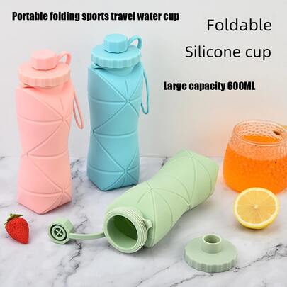 Foldable And Reusable Water Bottle, Ideal For Outdoor Activities And Sports Enthusiasts
