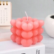 1 Stück herzförmige Aromatherapie-Kerze zum Selbermachen, 5 Farboptionen, handgefertigt mit leichten Farbvariationen