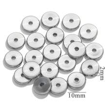 50pcs Stainless Steel Round Flat Wheel Beads Partition Beads Spacer Beads DIY Bracelet Jewelry Accessories Making - Wheel Beads - View 8