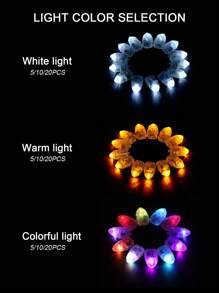 LED Balloon Lights For Weddings, Mini Glow Party Lights For Wedding Decorations, Holiday Photo Prop Accessories, Mini LED Light, Paper Light Lanterns Hanging Balloon Lights, Holiday Decorative Night Lights, Tiny Led Bulbs Flash - Great For Parties, Wedding Decoration, Birthday Decorations, Flowers Decoration, Party Decoration, Gift Box Decoration, Holiday Decoration, Outside Decor, DIY Gifts Decorative, Valentine's Day Decoration Balloon Lights, DIY Valentines Gifts, New Years Gifts Decor. - Multicolor - View 4