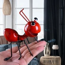 4pcs Metal Ant Wall Decoration - 3D Garden Sculpture Decoration For Outdoor, Bedroom And Living Space
