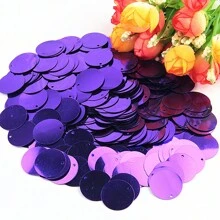 20g 180pcs Paillettes 2cm Round Sequins Side Hole Loose Sequin 20mm Mix Color For Jewelry Making Diy Sewing Garment Craft Wedding Dress Decor
