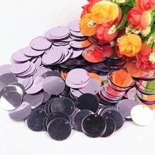 20g 180pcs Paillettes 2cm Round Sequins Side Hole Loose Sequin 20mm Mix Color For Jewelry Making Diy Sewing Garment Craft Wedding Dress Decor