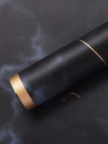 1 Gói/20 Tờ Giấy Gói Quà Họa Tiết Đá Cẩm Thạch Có Viền Vàng Dành Cho Quà Tặng Hoa, Quà Tặng Sinh Nhật, Chất Liệu Bao Bì Tiệc, Giấy Gói Họa Tiết Đá - màu đen - Xem 9