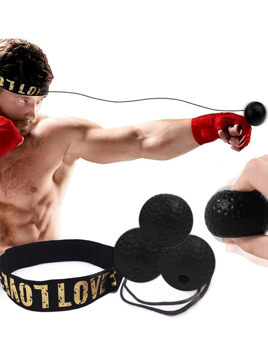 2 piezas Pelota de reacción de boxeo/velocidad de mano para entrenamiento, pelota de alivio de estrés de espuma de goma/PU