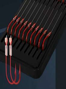 10入組釣魚鉤配釣魚線 - 為極限釣魚冒險做好準備！