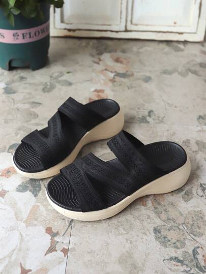 2024 New Women's Breathable Fabric Peep Toe French Slippers, A Must-Have For Fashionable Women