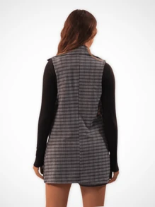 Women Blazers - Xadrez - 查看 2