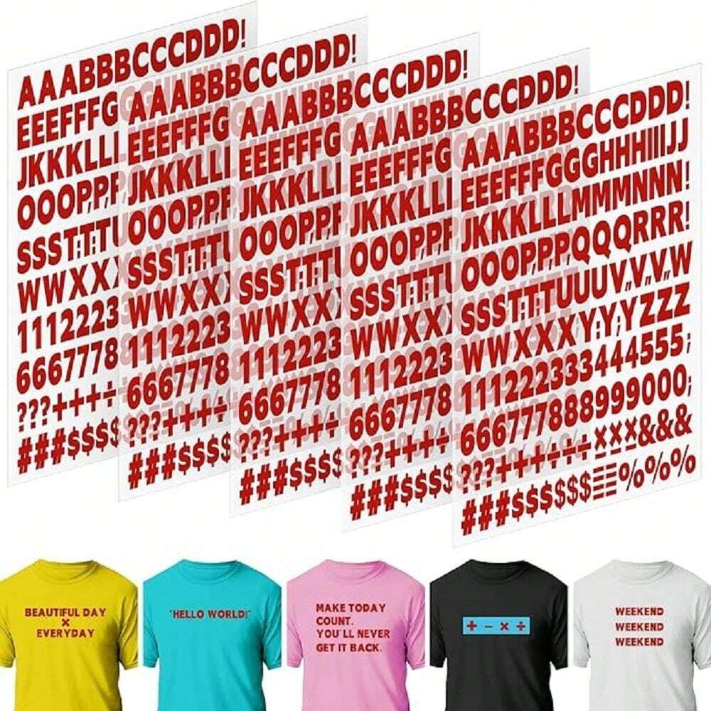 5 Vellen 830 Stuks Opstrijkbare Letters En Cijfers Voor Kleding 1 Inch 5 vellen 830 stuks opstrijkbare letters en cijfers voor kleding 1 inch