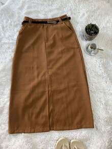 Women Skirts - màu nâu - Xem 1