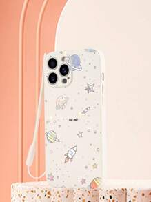 1 ốp lưng điện thoại TPU màu trắng thiết kế họa tiết vũ trụ chống sốc và 1 dây đeo silicon màu trắng, phù hợp với nhiều loại điện thoại/ốp lưng đồng bộ/ốp lưng có chân đế/ốp lưng ngộ nghĩnh/ốp lưng Android/ốp lưng/ốp lưng/tương thích với điện thoại OPPO/tương thích với Apple/tương thích với Redmi Note 8 Pro/tương thích với Redmi Note 11 Pro 4G/tương thích với Redmi Note 12 4G/tương thích với OPPO A54. Chống nước, chống rơi, chống trầy xước, phiên bản quốc tế, không phải phiên bản nội địa. - Nhiều màu - Xem 2