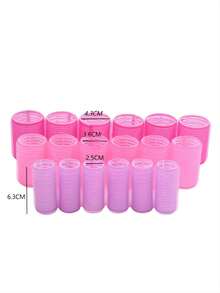 Juego de 33 piezas de tubos para cabello rizado, raíces de cabello rizado esponjoso, flequillo de aire, rodillos de cabello autoadhesivos, rulos no permanentes con rizadores de múltiples especificaciones - Multicolor - Ver 5