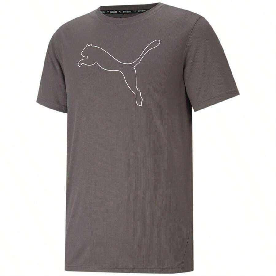 Puma 男士高性能吸湿排汗猫 T 恤 - 灰色 - 查看 1
