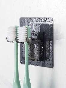 1/2入組浴室牙缸牙刷收納架，適用於整理洗臉盆或桌面，可放置電動牙刷。 顏色隨機。 - 彩色 - 查看 5